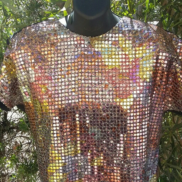 Vintage Sparkling Sequin Type Blouse - Picture 4 of 8