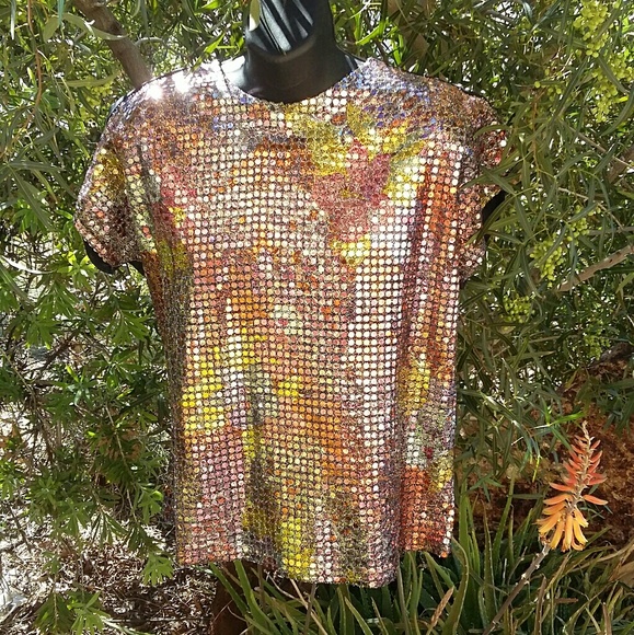 Vintage Sparkling Sequin Type Blouse - Picture 6 of 8