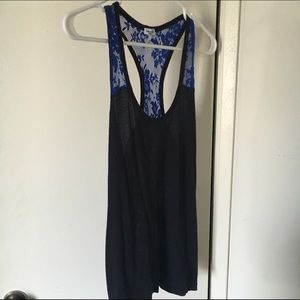 Splendid tank with blue lace