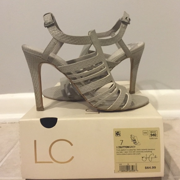 LC "Lauren Conrad" Light Gray Summer Sandals - Picture 1 of 3