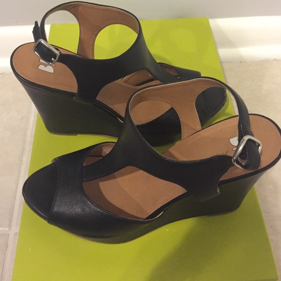 BP (Norstrom) Black Wedge Sandals - Picture 2 of 4