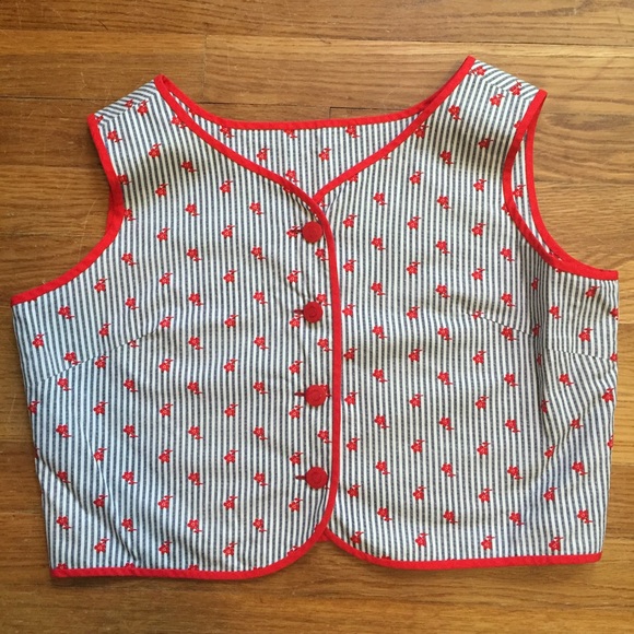 Vintage women's baby doll crop top