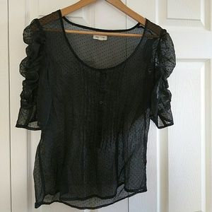 Shear black blouse