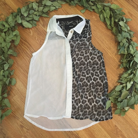Hurley Sheer Button Down Top Size Medium