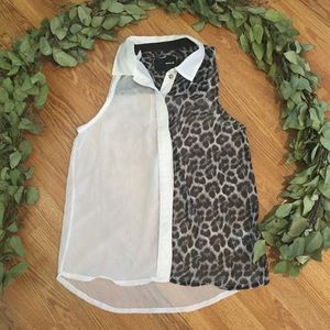 Hurley Sheer Button Down Top Size Medium