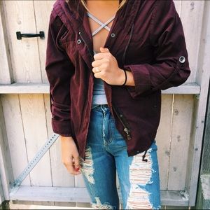 Brandy Melville Maroon Jacket