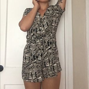 Black and white romper