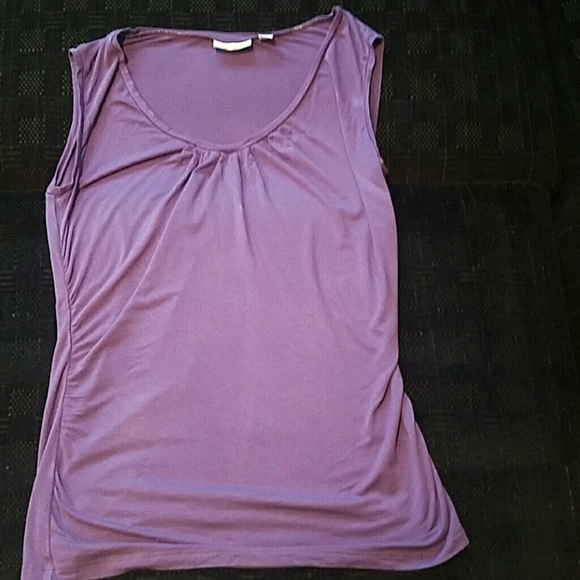 New York & Company Purple Cotton Top