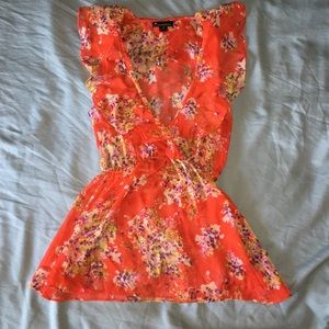 Forever 21 Sheer floral Top