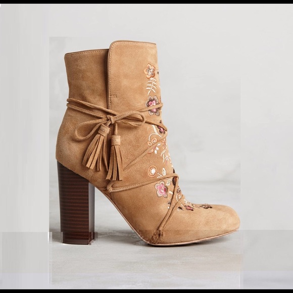 ANTHROPOLOGIE Sam Edelman Winnie Boot tan suede - Picture 2 of 4