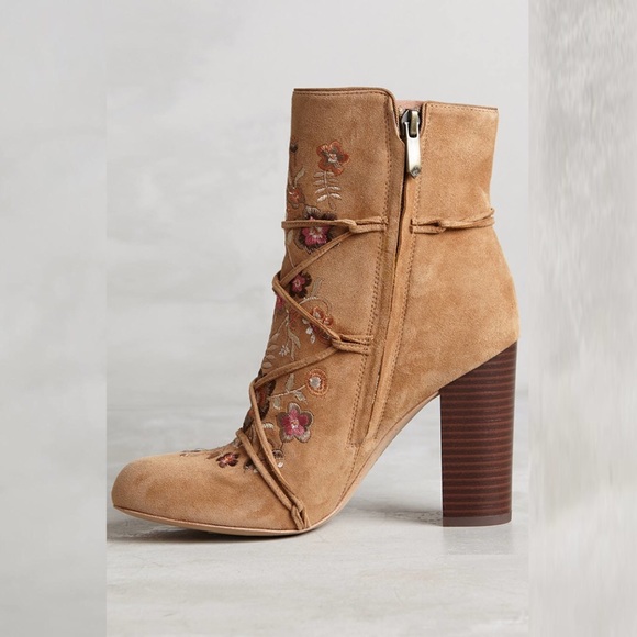ANTHROPOLOGIE Sam Edelman Winnie Boot tan suede - Picture 3 of 4