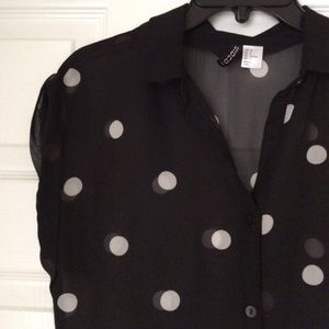 polka dot blouse