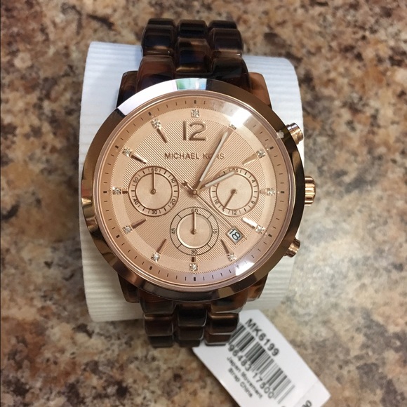 GORGEOUS Michael Kors Tortoise & RoseGold Watch