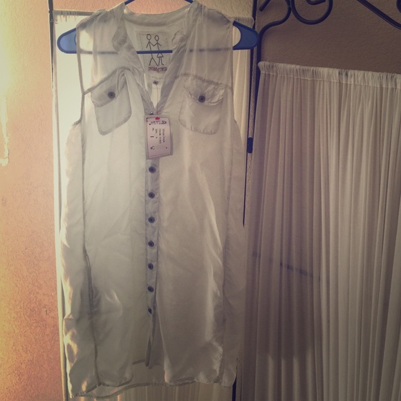 ❄️Ice Blue button down top