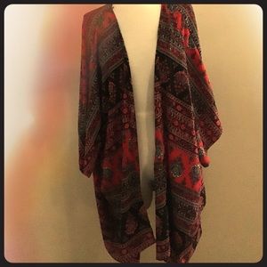 Beautiful red Kimono with patterns