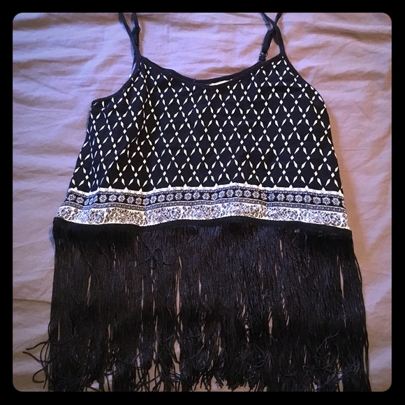 H&M Coachella fringe crop top