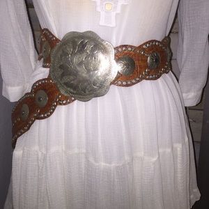 Vintage Leather Studded Belt