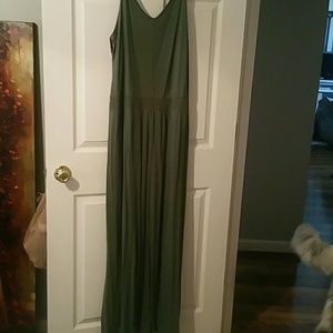 Olive green maxi dress