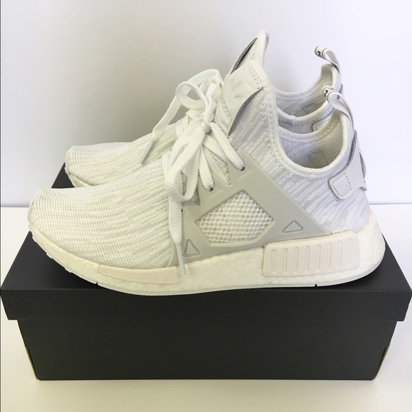 SOLD Adidas NMD xr1 Triple White Primeknit - Picture 2 of 4