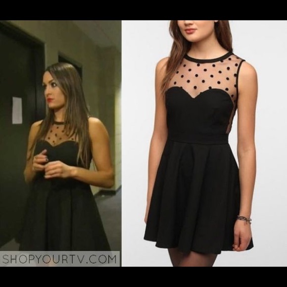 UO Coincidence & Chance Crepe Mesh Dot Dress M