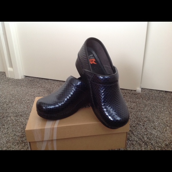 Blue Patent Dansko XP Pro Clogs