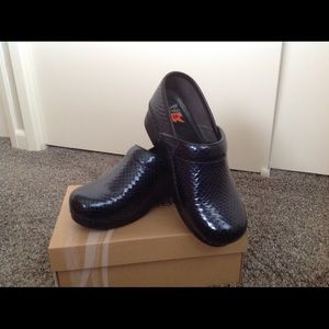 Blue Patent Dansko XP Pro Clogs