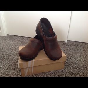 Brown Oiled Dansko Clogs