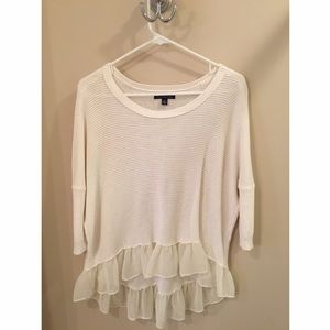 American Eagle knit ruffle sweater
