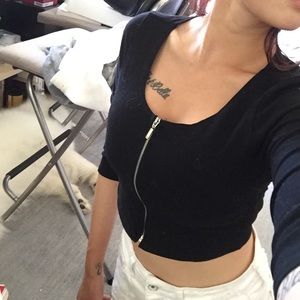 Black crop top