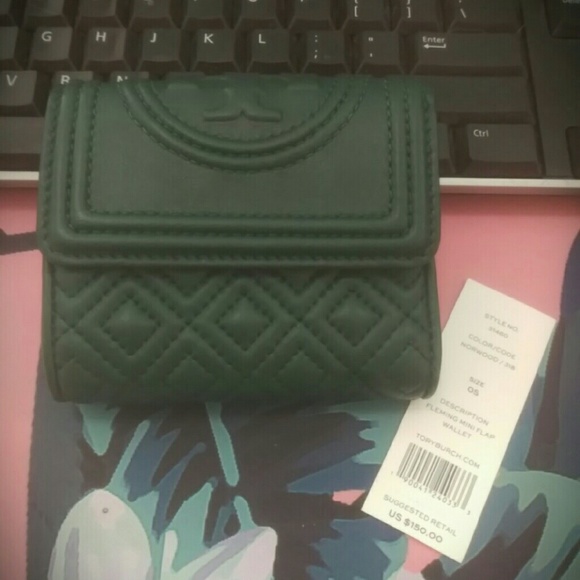 tory burch fleming mini flap wallet