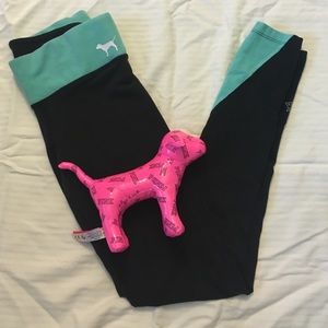 PINK black and mint leggings xs