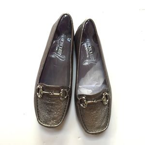 Aerosoles Pewter "Nusworthy" Leather Loafers