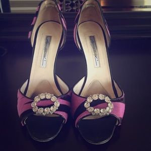 Brian Atwood Pony Fur Rhinestone Pumps!!! 💜