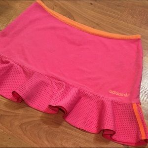 Pink and orange adidas skirt