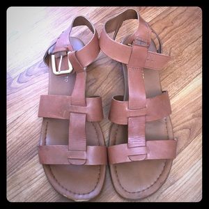 Franco Sarto brown leather sandals