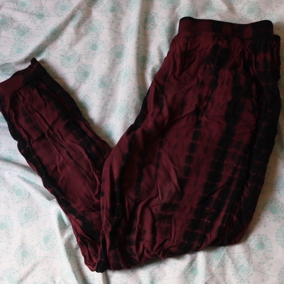 Maroon jogger boho pants