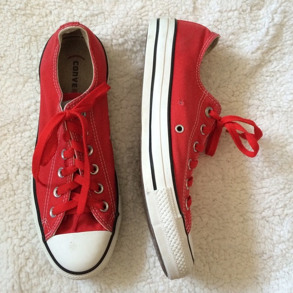 red converse laces