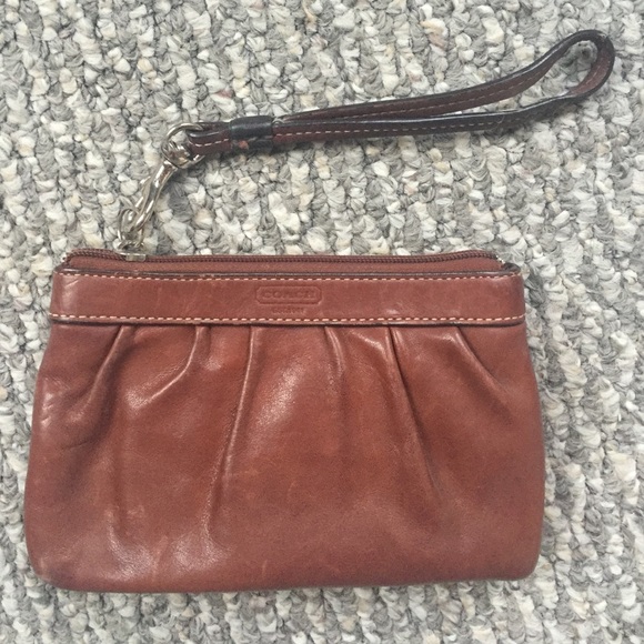 COACH leather wristlet