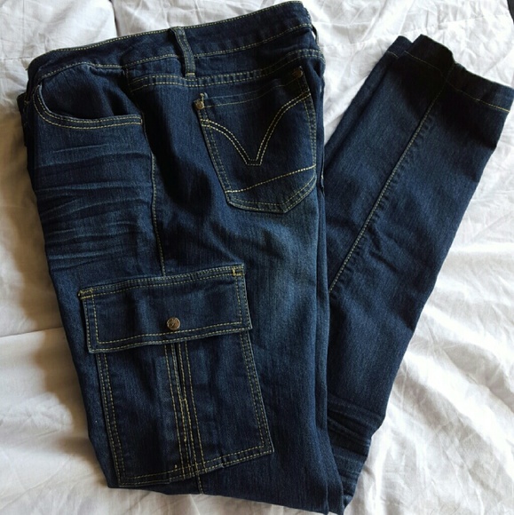 💲Sean John jeans dark cargo pocket skinny leg