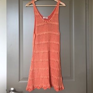 Cecilia Prado Orange Crochet Swimsuit Cover Up