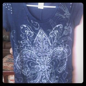 A Blue Short Sleeve Shirt