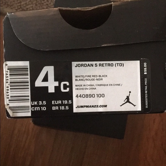 Infant size 4c retro Jordan's - Picture 1 of 3