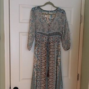 Boho Dress-long size Large