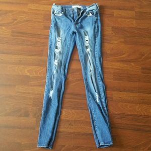 Ripped denim jeans
