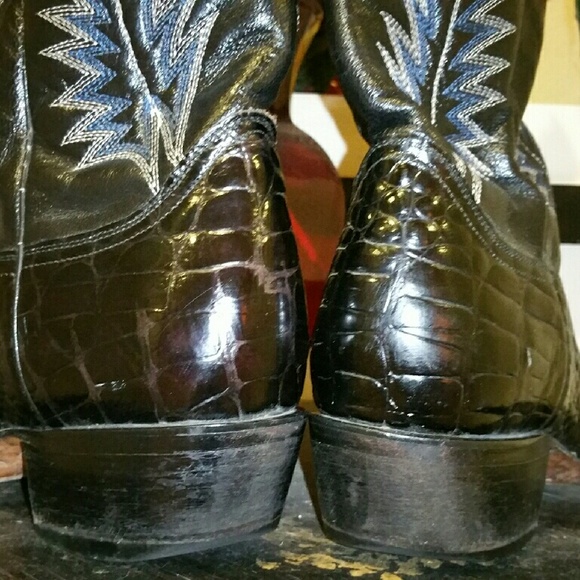 Mens Black Cowboys western boots - Picture 3 of 4