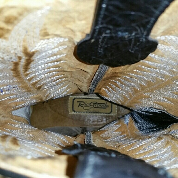 Mens Black Cowboys western boots - Picture 4 of 4