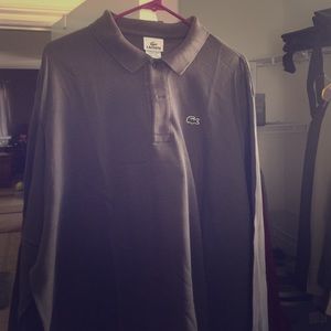 Lacoste long sleeve polo size 9