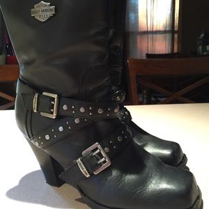 Harley-Davidson women's black leather boots