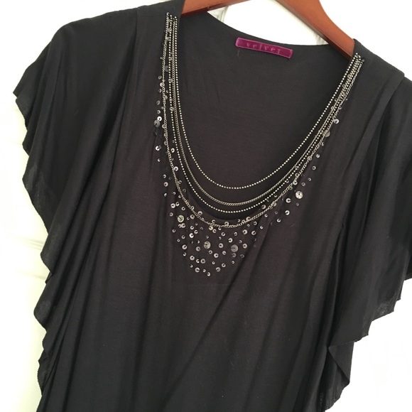 Velvet Silver-Studded Dress