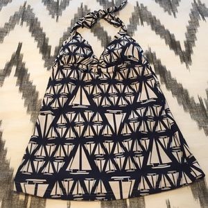Cute sail boat print tankini top